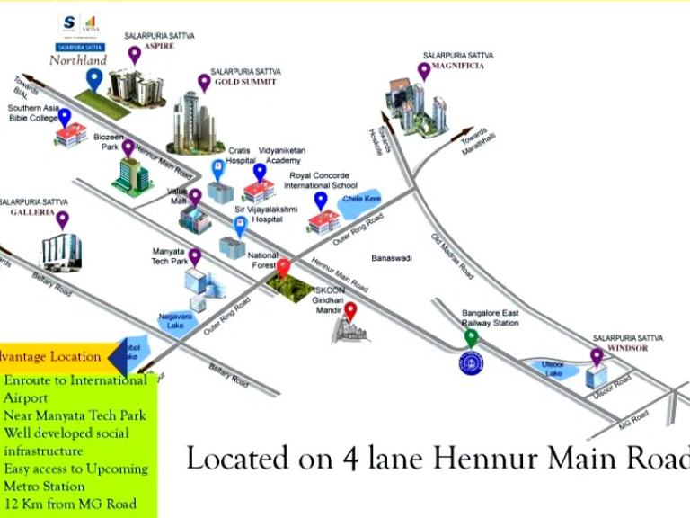 salarpuria sattva northland location-map